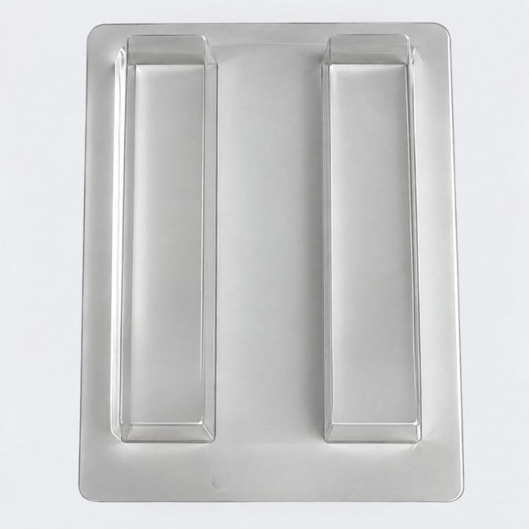 Molde liso para 2 barras turr&oacute;n 20x4x2 cm